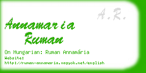 annamaria ruman business card